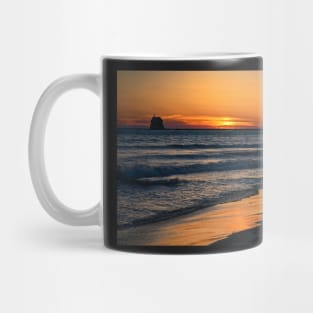 Grand Haven Lighthouse at Sunset on Lake Michigan Mug